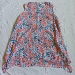 Fever Sz L Floral Summer Spring Sleeveless Tank Top Blouse